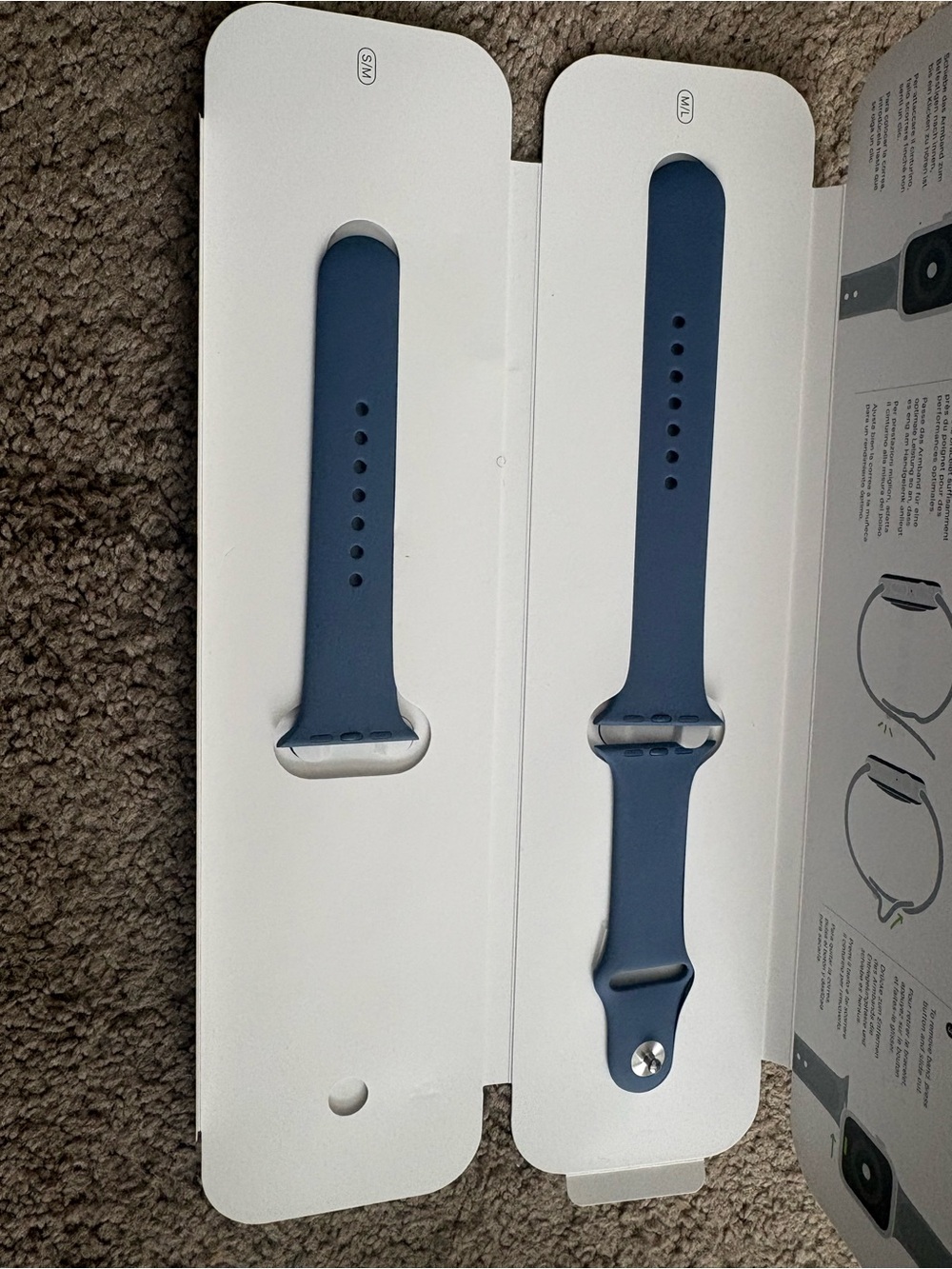 Apple Silicone Watch Band in Blue Slate 44MM